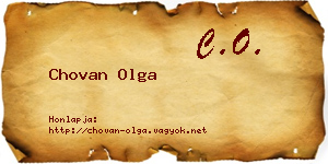 Chovan Olga névjegykártya